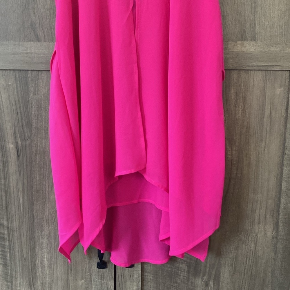 Daytrip Chiffon Flowy Pink Strap Tank Top Women’s Size Small - Picture 9 of 15